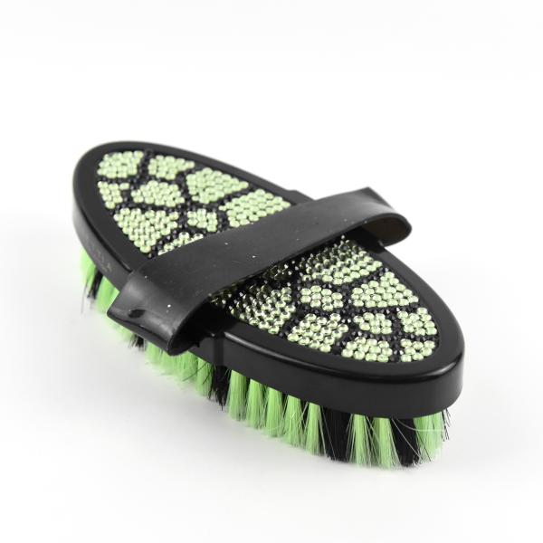 Zebra Pattern Crystal Bling Horse Grooming Products , Horse Cleaning Brush