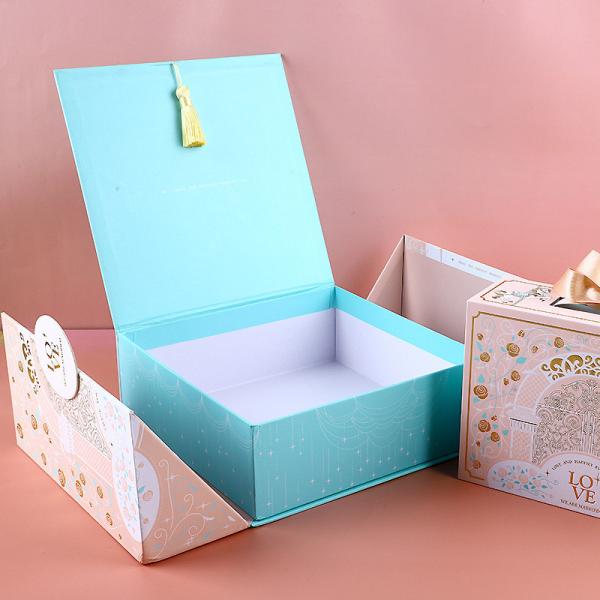 Do aniversário branco feericamente do cartão do projeto da caixa de presente do rosa caixa de presente excelente que empacota a caixa customizável