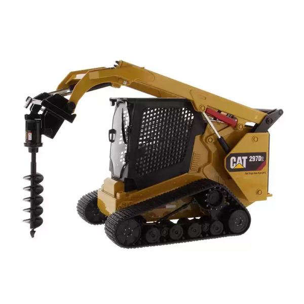 1:16 Scale Diecast Metal  297D2 Skid Steer Loader Model with Movable Loader Arms
