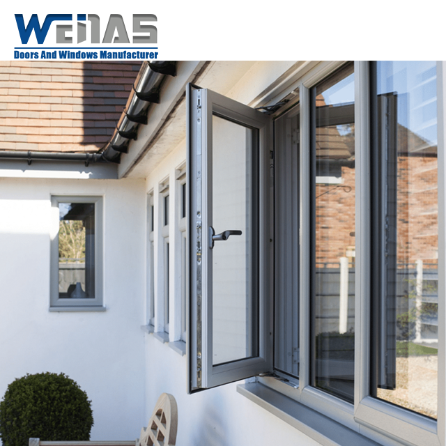 Custom Window and Door Thermal Break Soundproof Double Glazed Aluminum Casement windows for Villa House Project