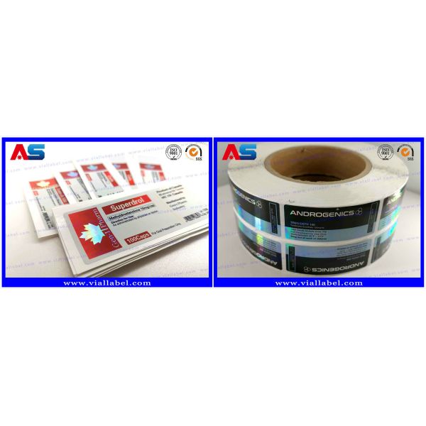 Removable Pharmaceutical Bottle 10ml Vial Labels  Hologram Printing