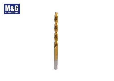 HSS-G Twist Drill Bit Tin Coated DIN338 Fully Ground Split Point For Metal Drilling
