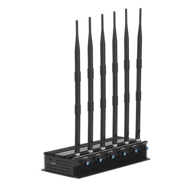 Adjustable 6 Antennas 15W High Power WiFi, VHF, UHF and Cell Phone Jammer