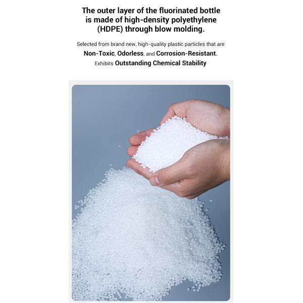 HDPE пластиковый фторид прозрачная бутылка реагента 1000 мл 1L для химической упаковки