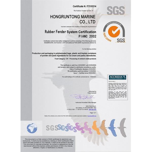 Hongruntong Marine LLC. Сертификации