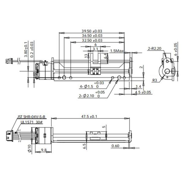 мотор микро- винта слайдера Stepper мотора 10mm слайдера 3.3vDC мини линейный Stepper для камеры etc: