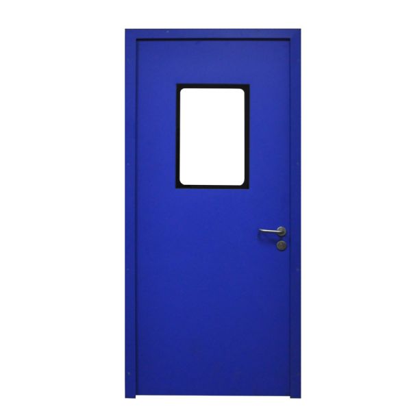 Modern Hospital Outward Opening Interior Door Particle Wood Infilled Operating Room Door