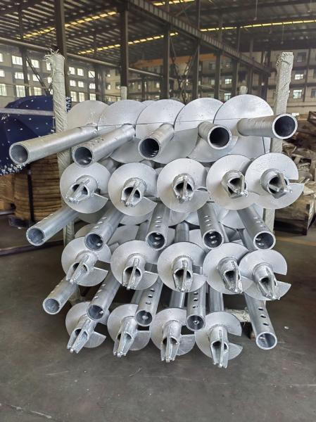 Hot Dip Galvanizing Steel Helical Screw Piles For Durable Foundations