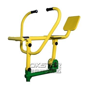 outdoor fitness equipments steel based zinc powder coating outdoor leisure exercise rower-OK-H01