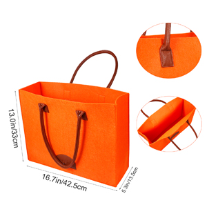 Grocery Bags Reusable Eco Shopping Bags Large Made By Felt Fabric Produce Bags Stylish Travel Tote Bag Gray