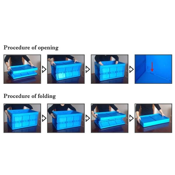 Small collapsible plastic crates for fruits and vegetables