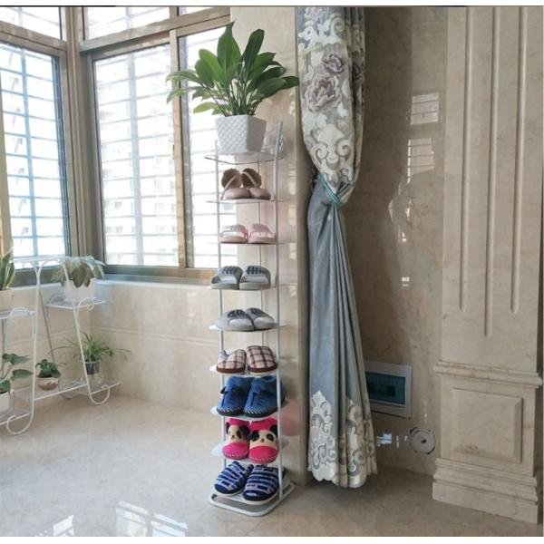 Dustproof 7 Tier Bronze Metal Wire Shoe Rack