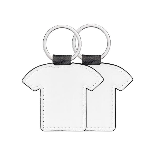 Personalized Lychee Grain Sublimation Leather Keychain Pendant Sublimation Blank Products Supply
