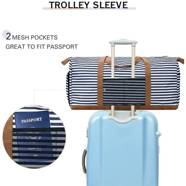 Xxl 100l 60L sac à dos pliable à l'épreuve de l'eau bande bleue 24 8 x 11 8 x 11 