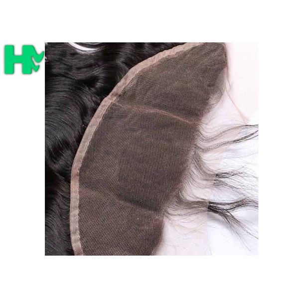 Smooth Human Hair Closure 13*4 Lace Frontal Closure Straight Natural Black 8A