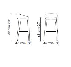 Bonaldo Mauro Lipparini Lamina Stool / Bonaldo High Bar Stools