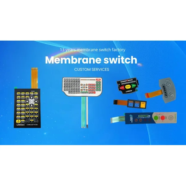 OEM PET Backlit Industrial Membrane Switch Support Complex Graphics Customization