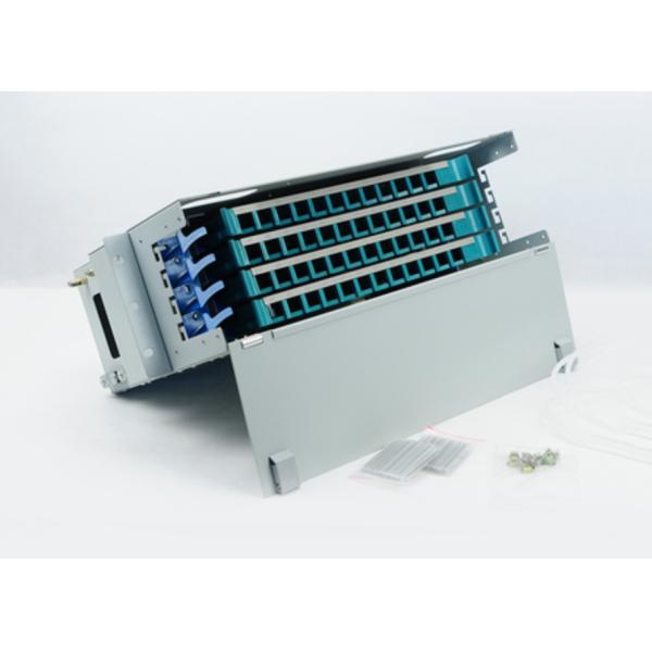 1U 12 Core Fiber Optic Patch Panel , Optical Termination Box For 19'' Distribution Frame