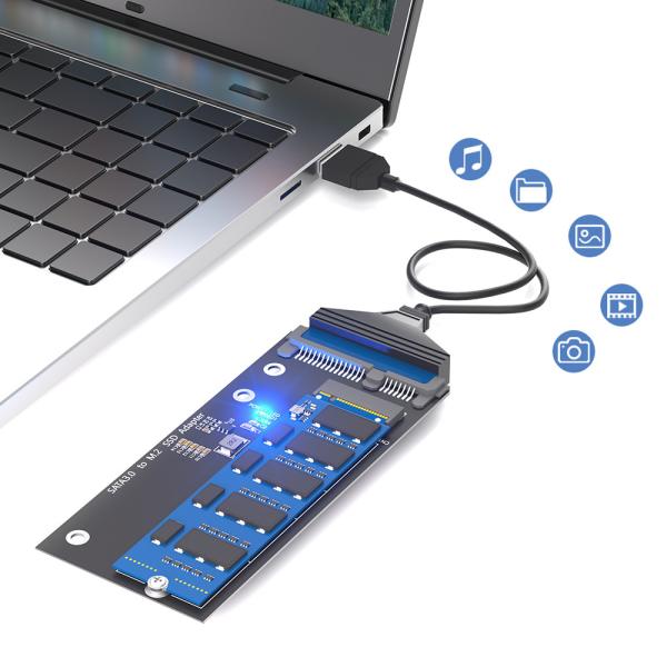 M.2 NGFF к SATA Адаптерная карта B Key/B & M Key SSD Конвертер NGFF M2 к 2,5 дюймовым драйверам SATA III