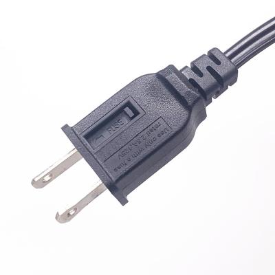 18AWG US Power Cord, NEMA 1-15P 2.5 Amp Fuse Plug AC Cordão de alimentação