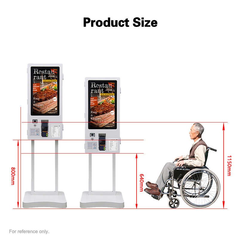 32-inch High-Brightness Self-Service Ordering Terminal with Braille-Embedded Tactile Keypad and ADA-Compliant Barrier-Free Design