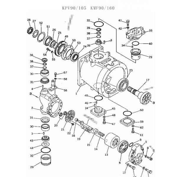 Excavatrice Hydraulic Pump Parts KPV90 KPV105 706 de KOMATSU PC200 2 46 20603
