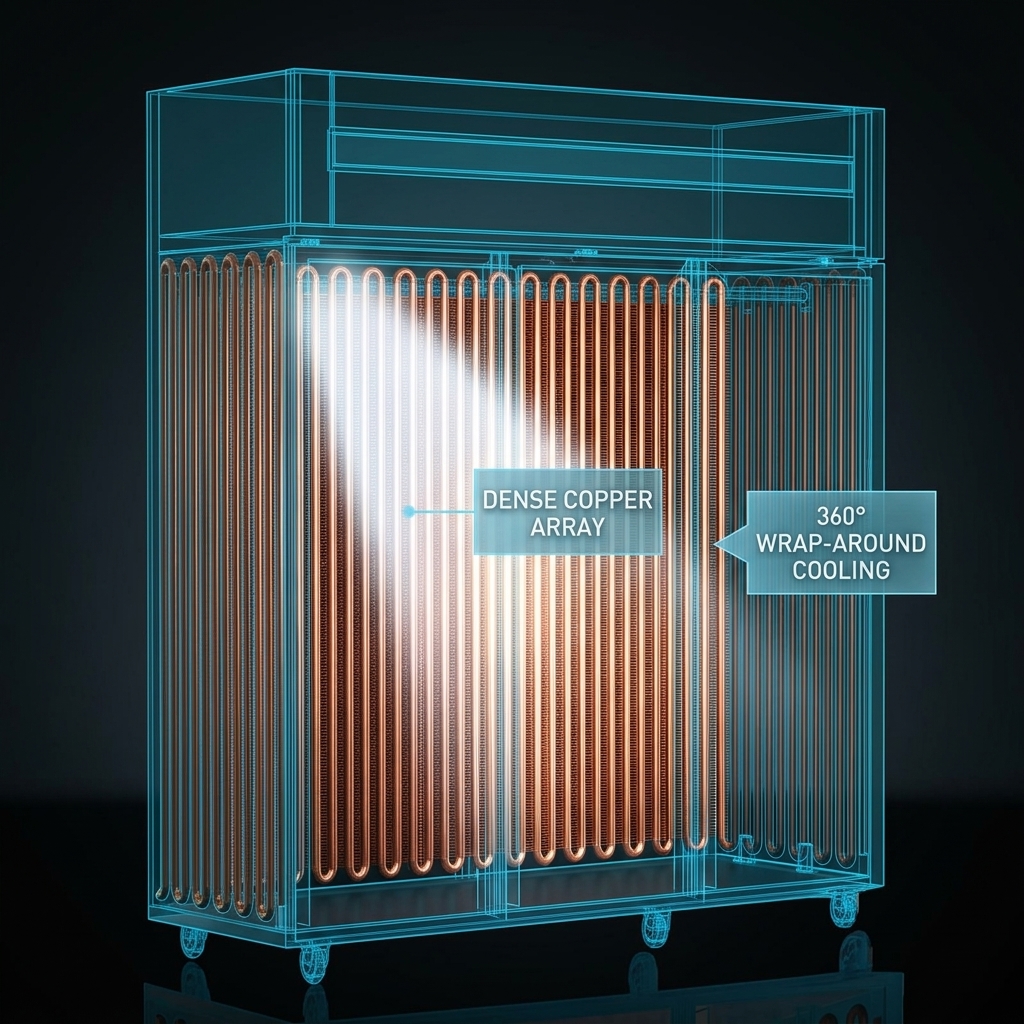Auto Defrost Meat Hanging Fridge Double Temperature Commercial Meat Freezer 1400L
