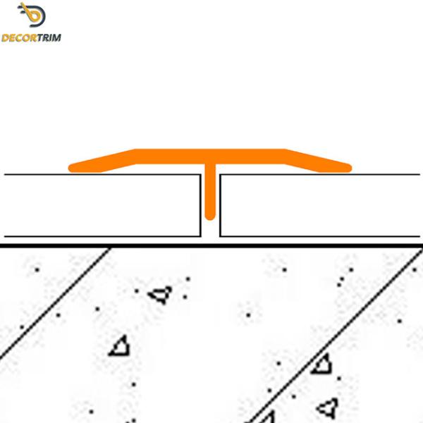 24.8mm Aluminium Floor Cover Strip , Anodized T Mould Transition Strip