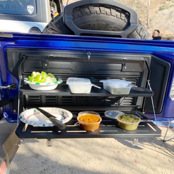 2 Layers Car Spares Parts Truck Tailgate Table For 2018 Jeep Wrangler JL 2007-2018 JK