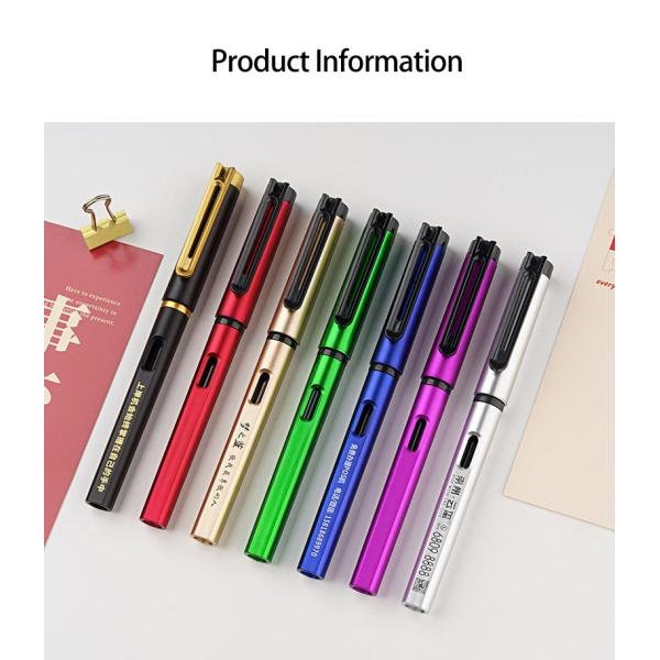 Multi Color Plastic Creative Gel Ink Pen Metallic Painting Advertising Signature Pen