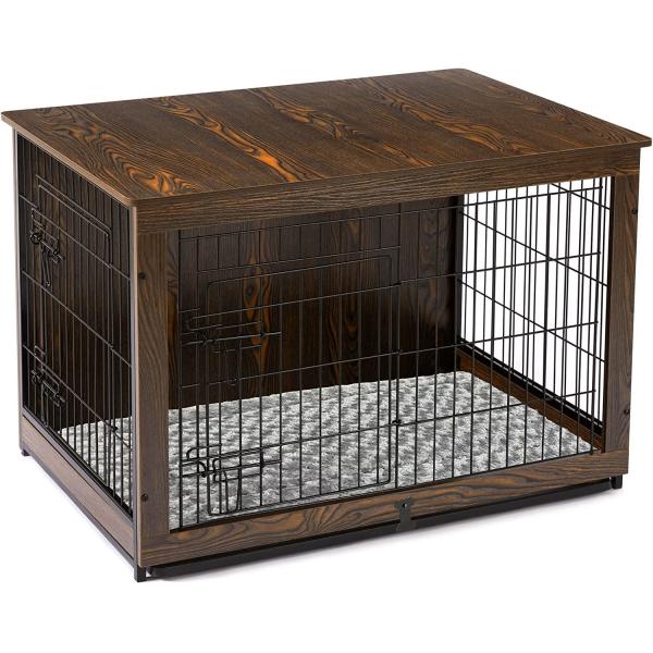 Double Door Wooden Dog Crates in Modern Style 81*55*67cm for Home Decorative Furniture