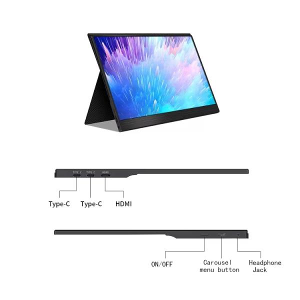 Ultra-Narrow Ultra-Thin Slim Unibody Design 7.0 Inch Stand Notebook Portable Monitor