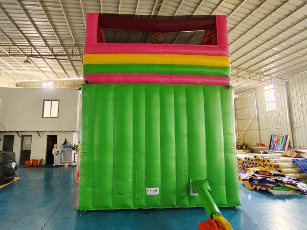 Amusement Park Inflatable Dry Slides Candy House Inflatable Slides Castle For Kids