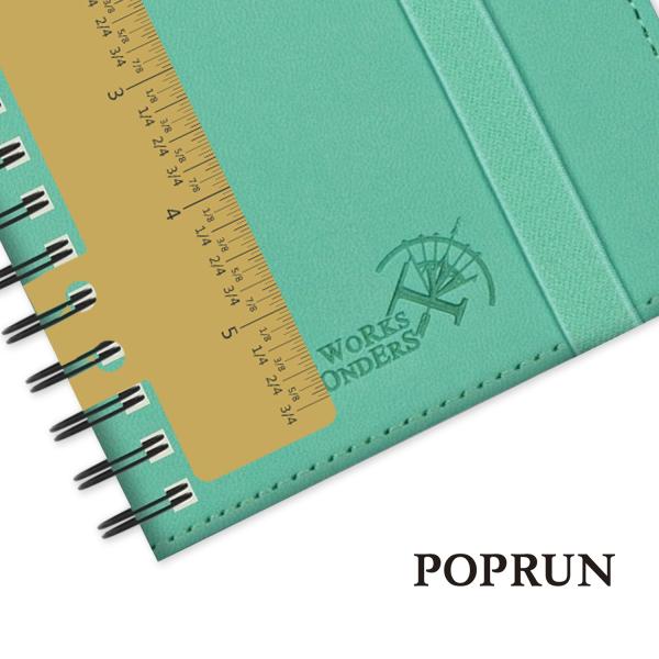 Изготовленные на заказ 4.25X6.75inch мини еженедельные крышка PU плановика 2023 2023 зеленая