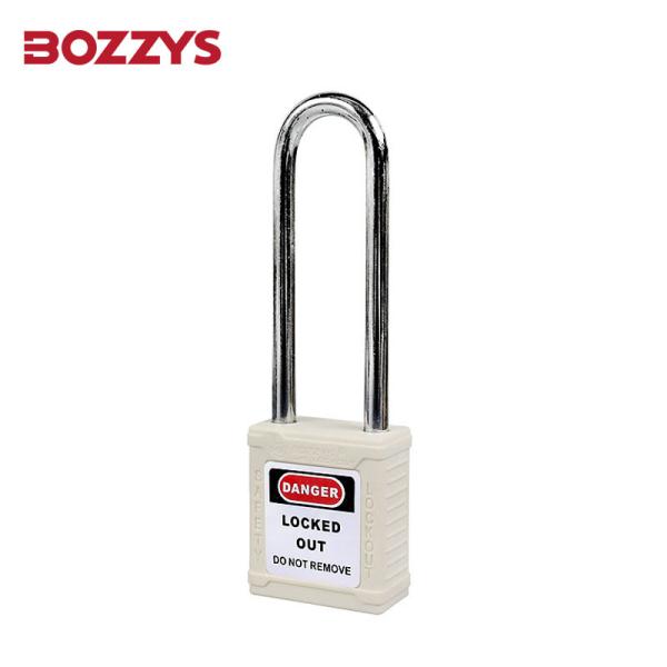 Long Steel Shackle ABS Safety Padlock Nylon PA Safety Cable Padlock