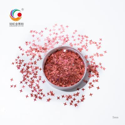 Fine PET Holographic Shimmer Chunky Holographic Glitter Bulk Star Sequins
