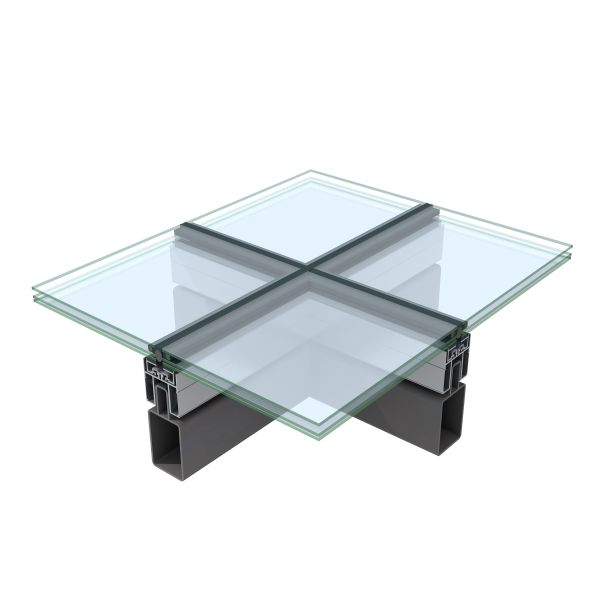 Sistema de marquesina de vidrio duradero ISO Sistema de muro cortina de vidrio de aluminio