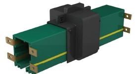 PVC Enclosed Conductor Rails , Self-Extinguishing Green Boxline