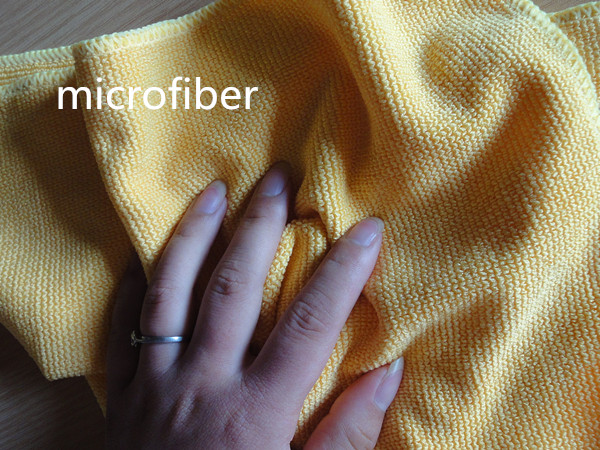 Microfiber Fabric Yellow Big Pearl 40*40 Polyester Cleaning Towel