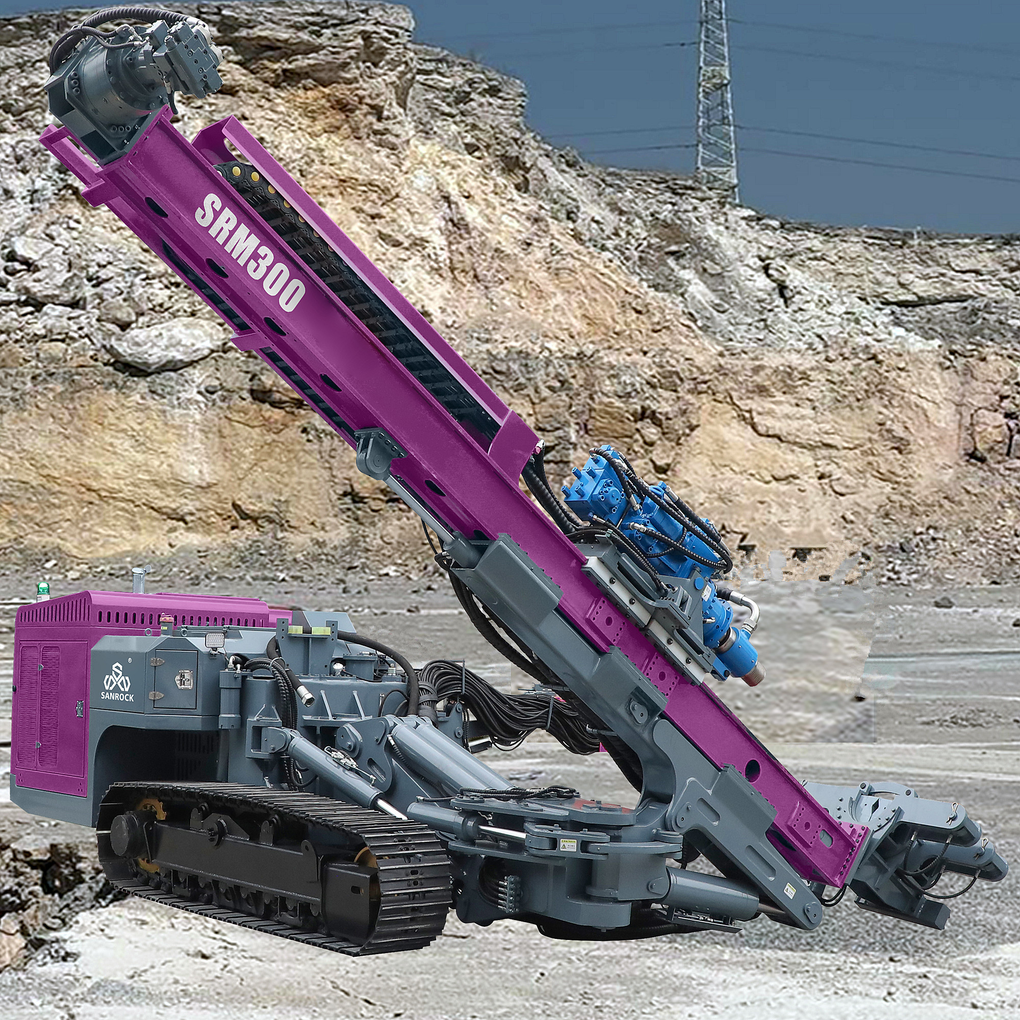 DTH Drilling Rig Mining Hard Rock Blasting Drilling Machine Multifunctional Crawler Drilling Rig