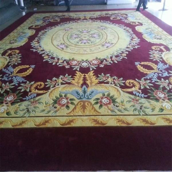 Acrylic Round Area Rug Hand Tufted Carpet with 12mm Pile Height and Excellent