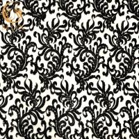 Le noir de vêtement a brodé la décoration faite main de perles de tissu de dentelle