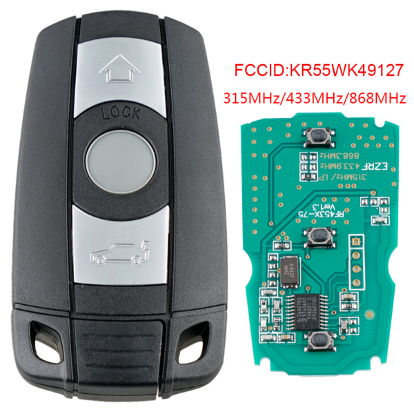HN00B246 315/433/868Mhz 3 Button Remote Key Fob Car Key Fob PCF7945 Chip KR55WK49127