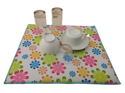 As esteiras florais Microfiber da cozinha de Printing16x18inch tornam côncava a secagem de esteiras