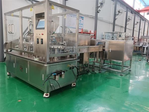 Máquina de enchimento de tampão de gel cosmético com material de embalagem de madeira de alta precisão e padrão