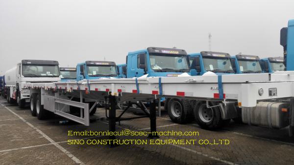 Carbon Steel Container Semi Trailer 3 Axle Flatbed Container Trailer 40ft