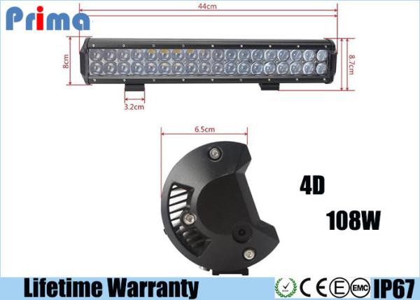 4D Lens Off Road 18 Inch Cree LED Car Light Bar DC 9V- 32V Cool White 6000K