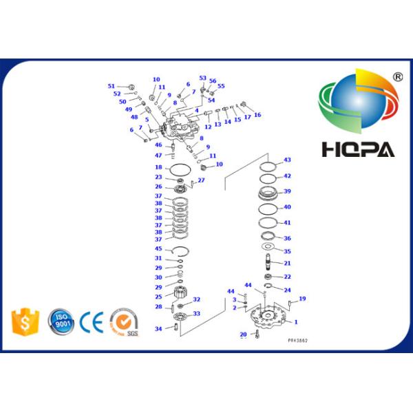 708-7R-00053 708-7R-00052 708-7R-00050 Swing Motor Seal Kit For Komatsu PC50UU-2
