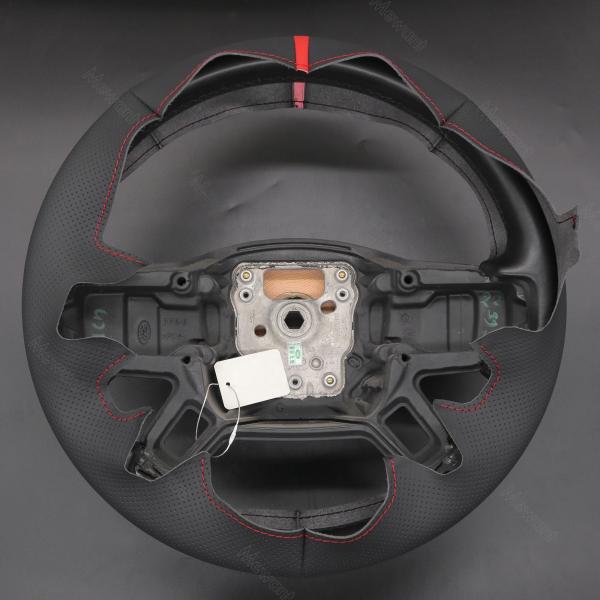 DIY vegan leather steering wheel cover for Land Rover Defender L663 Discovery L462 2020-2024 customized steering wheel wrap