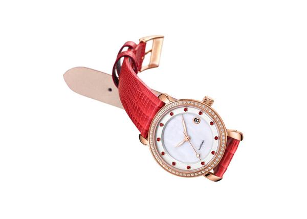 Business Genuine Leather Wrist Watch Women Leather Strap Quartz Sapphire Glass